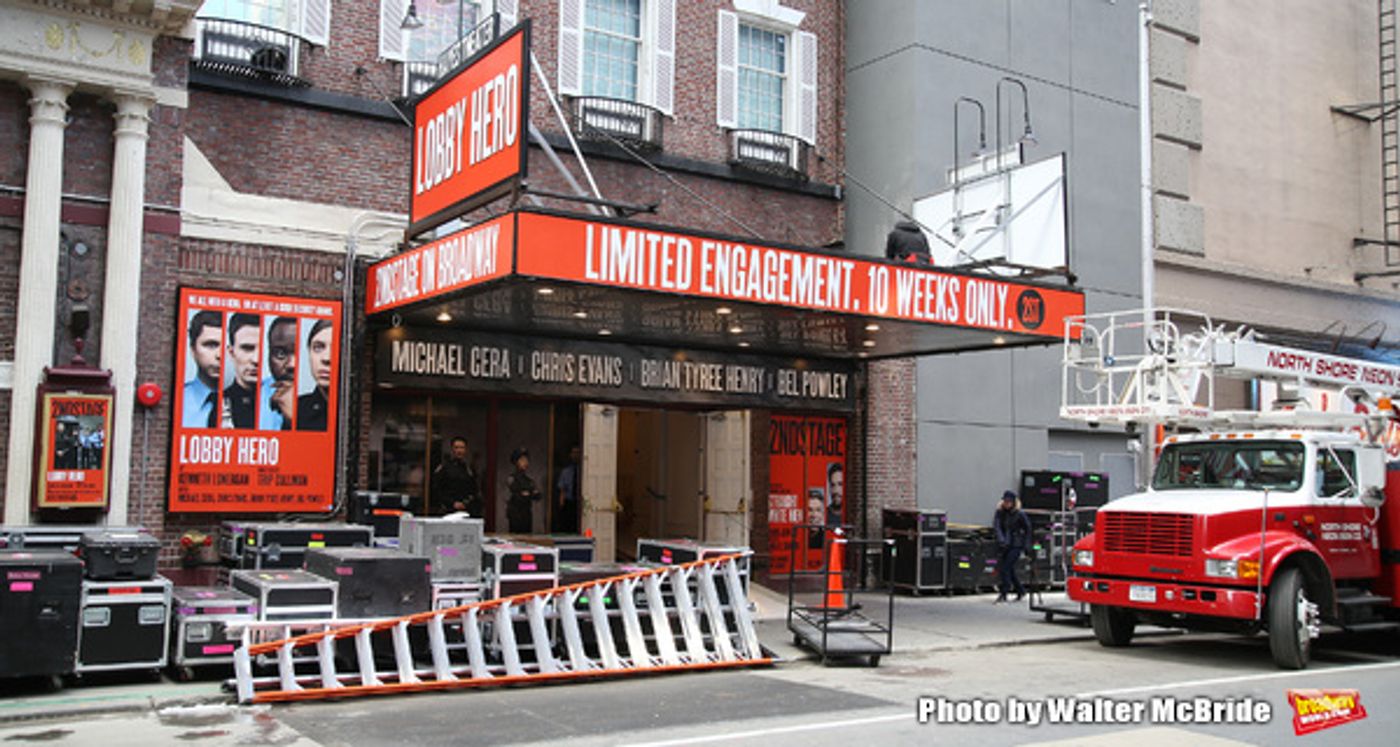 Up on the Marquee: The Helen Hayes Theatre is Back with LOBBY HERO!  Image