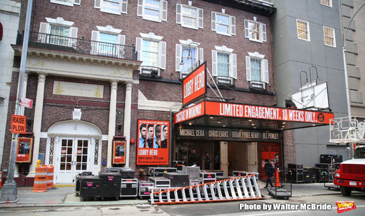 Up on the Marquee: The Helen Hayes Theatre is Back with LOBBY HERO!  Image