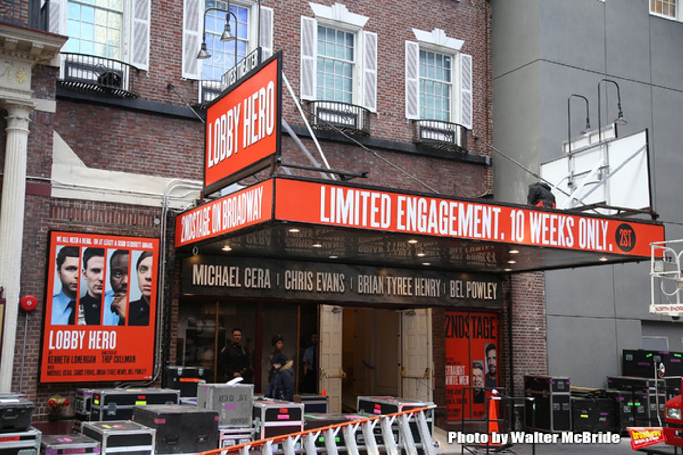 Up on the Marquee: The Helen Hayes Theatre is Back with LOBBY HERO!  Image