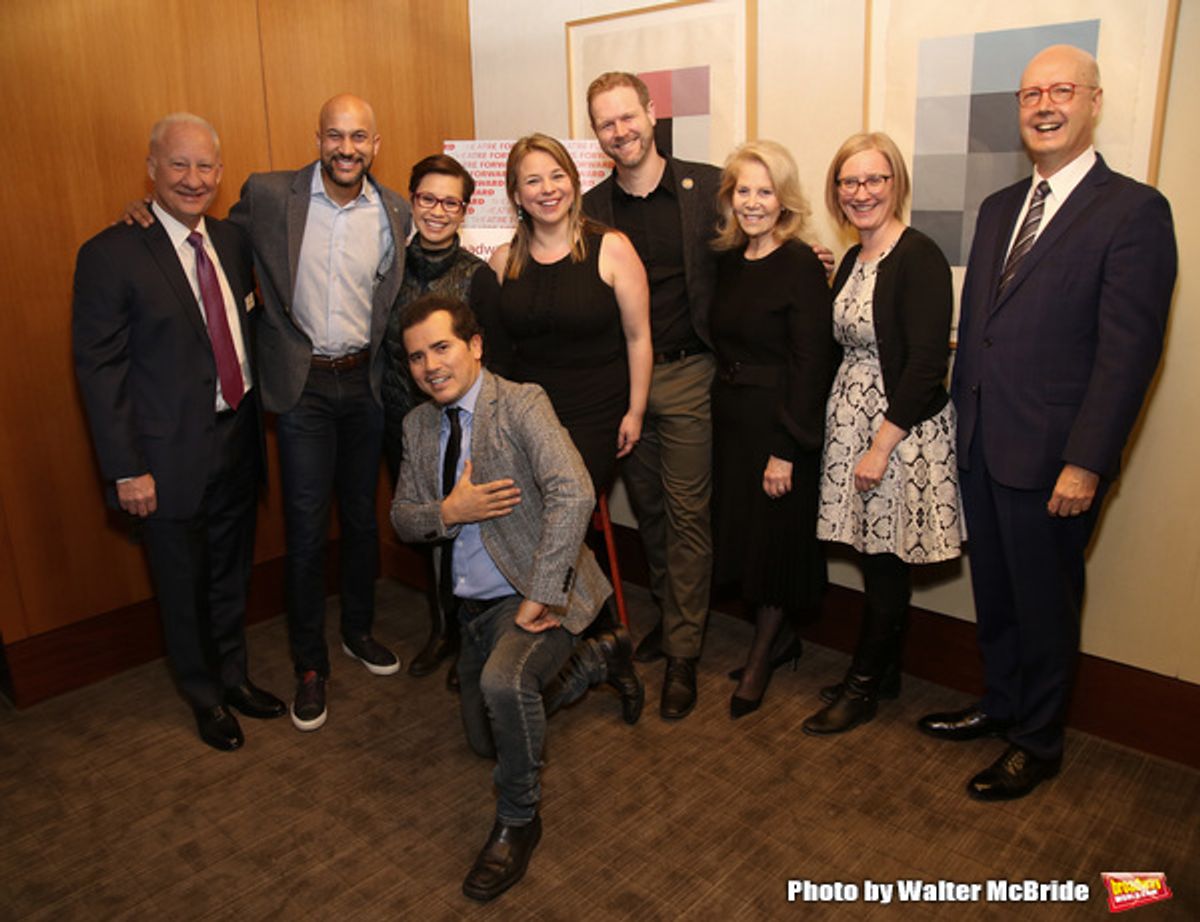 Gregory S. Hurst, Keegan-Michael Key, Lea Salonga, John Leguizamo, Irene Sankoff, David Hein, Daryl Roth, Heather A. Hitchens and Bruce E. Whitacre at 