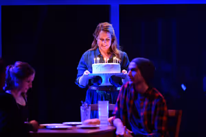 Krissy Fraelich as Diana, with Gabe's birthday cake @ BroadwayWorld Krissy Fraelich as Diana, with Gabe's birthday cake Photo