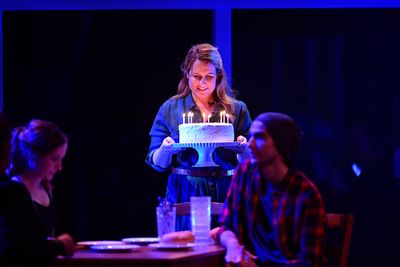Krissy Fraelich as Diana, with Gabe's birthday cake Photo