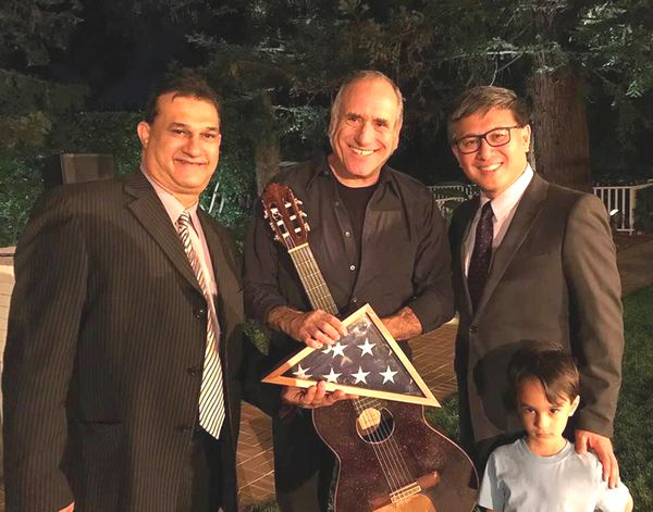 Mahommed Khan (leading interfaith activist CEO S.T.O.P.P,), David Broza, John Chaing  Photo