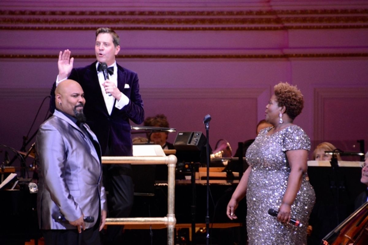 James Monroe Iglehart, Steven Reineke and Capathia Jenkins at 