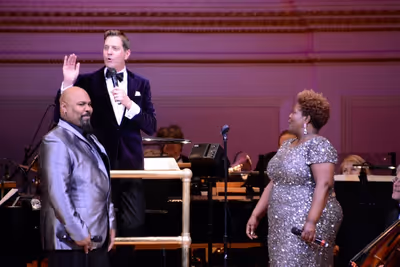 James Monroe Iglehart, Steven Reineke and Capathia Jenkins Photo