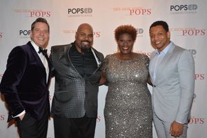 Steven Reineke, James Monroe Iglehart, Capathia Jenkins and Derrick Baskin Photo