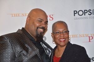 James Monroe Iglehart and his mom Sandra Kay Hill Photo
