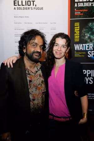 Director Shishir Kurup and playwright Quiara AlegrÃa Hudes attend the opening night performance of “Elliot, A Soldier’s Fugue†at Center Theatre Group's Kirk Douglas Theatre on February 3, 2018, in Culver City, California. (Photo by Ryan Miller/Cap @ BroadwayWorld Director Shishir Kurup and playwright Quiara AlegrÃa Hudes attend the opening nigh Photo