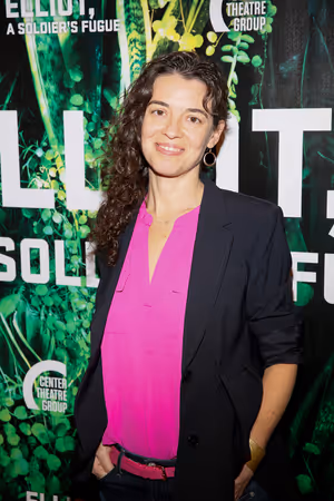 Playwright Quiara AlegrÃa Hudes attends the opening night performance of “Elliot, A Soldier’s Fugue†at Center Theatre Group's Kirk Douglas Theatre on February 3, 2018, in Culver City, California. (Photo by Ryan Miller/Capture Imaging) @ BroadwayWorld Playwright Quiara AlegrÃa Hudes attends the opening night performance of “El Photo