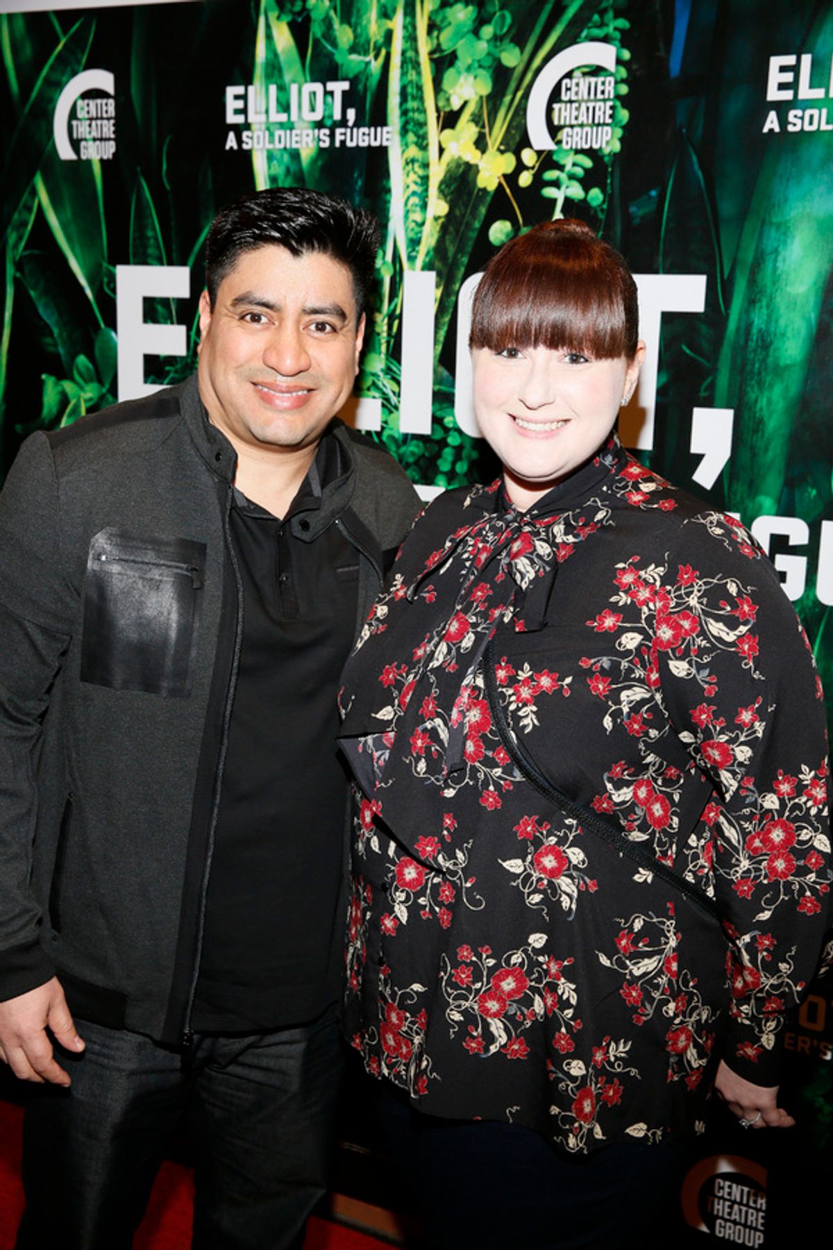 Actor Richard Azurdia and Rachel Azurdia attend the opening night performance of â€"Elliot, A Soldierâ€™s Fugueâ€ at Center Theatre Group's Kirk Douglas Theatre on February 3, 2018, in Culver City, California. (Photo by Ryan Miller/Capture Imaging) at 