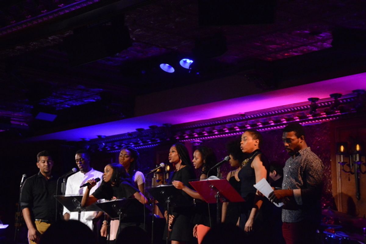 The Beale Street Ensemble that included-Justin Baret, Darius Barnes, Irish Beaumier, Dionne Figgins, Lauren Lim Jackson, Tyrone Jackson, Kyle Javon, Raquel Jennings, Candice Monet McCall and Danielle Williamson at 