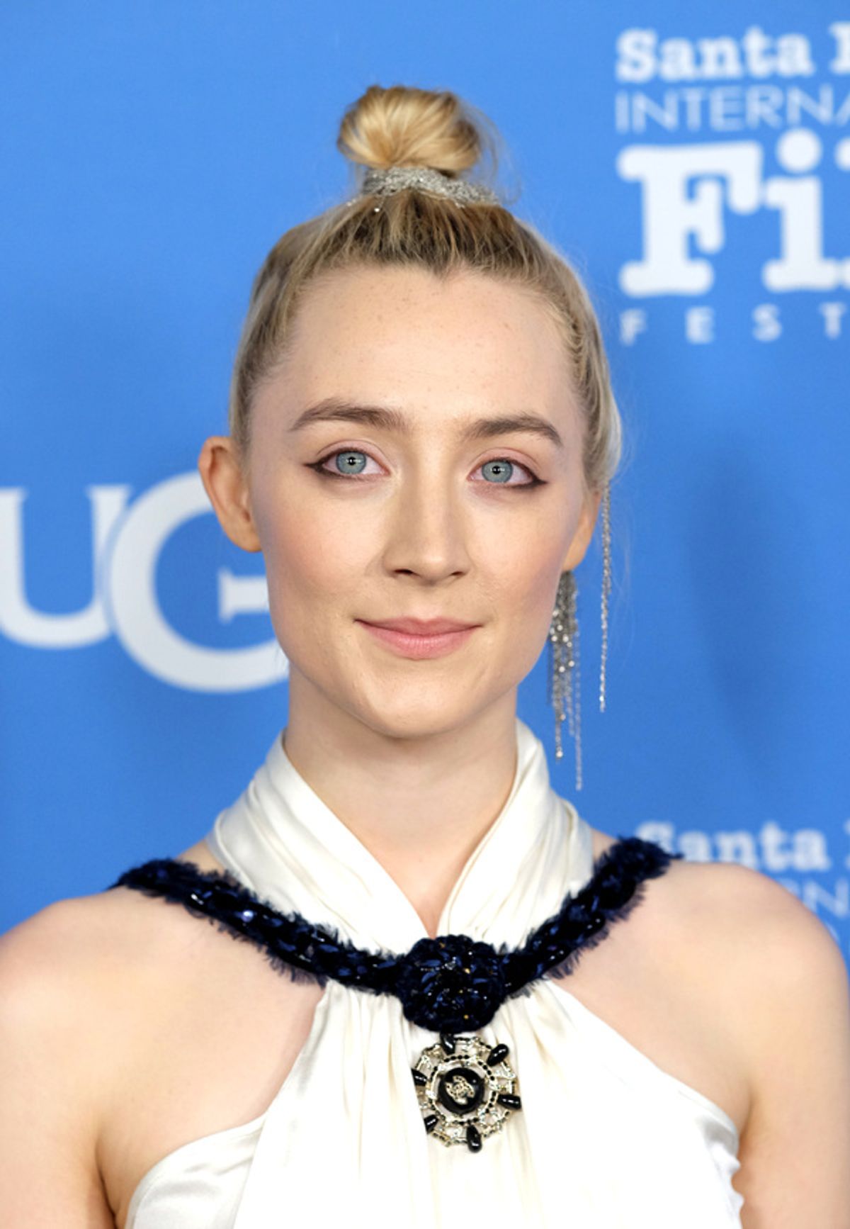 Actress Saoirse Ronan, shoe detail, at the Santa Barbara Award Honoring Saoirse Ronan Presented By UGG during The 33rd Santa Barbara International Film Festival at Arlington Theatre on February 4, 2018 in Santa Barbara, California.  (Photo by Matthew Simm at 