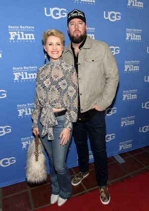 Actor Chris Sullivan (right) and Rachel Reichard (left) attend the Santa Barbara Awar Photo