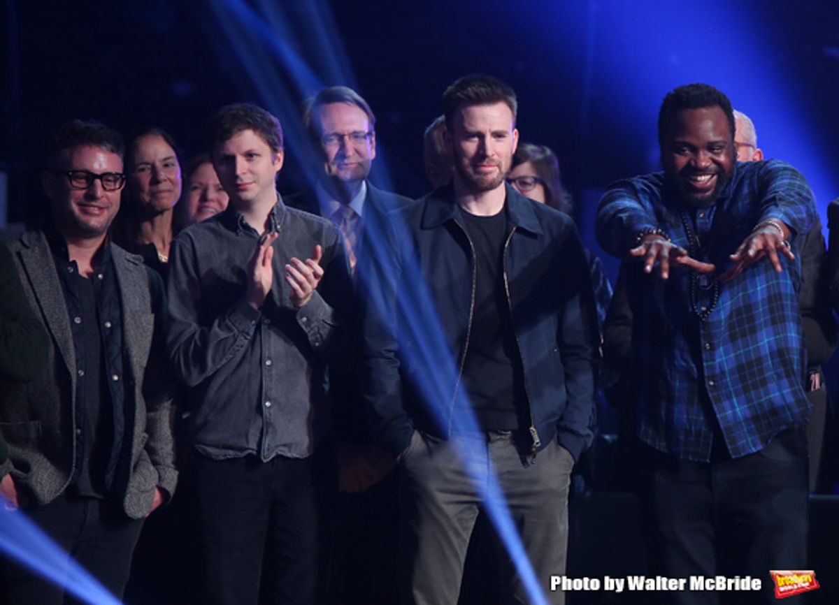 Trip Cullman, Michael Cera, Chris Evans and Brian Tyree Henry  at 