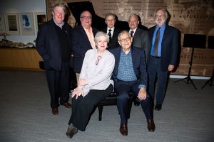Andre Bishop, Richard Terrano, Sarah Douglas, Maury Yeston, Richard Maltby, Jr., Elli Photo