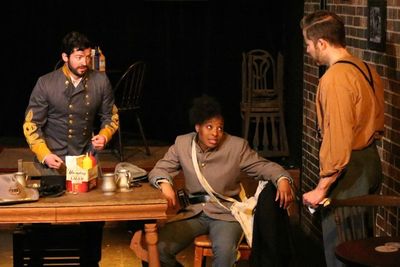 David Coupe (Cal), Stephanie Mattos (Leah), and Eric Lindahl (Tom) Photo