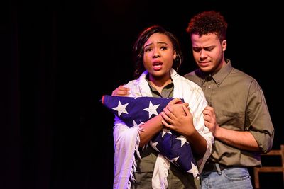 Caitlin Dobbins and Luke Halpern in LIBERATORS: AN AMERICAN MUSICAL Photo