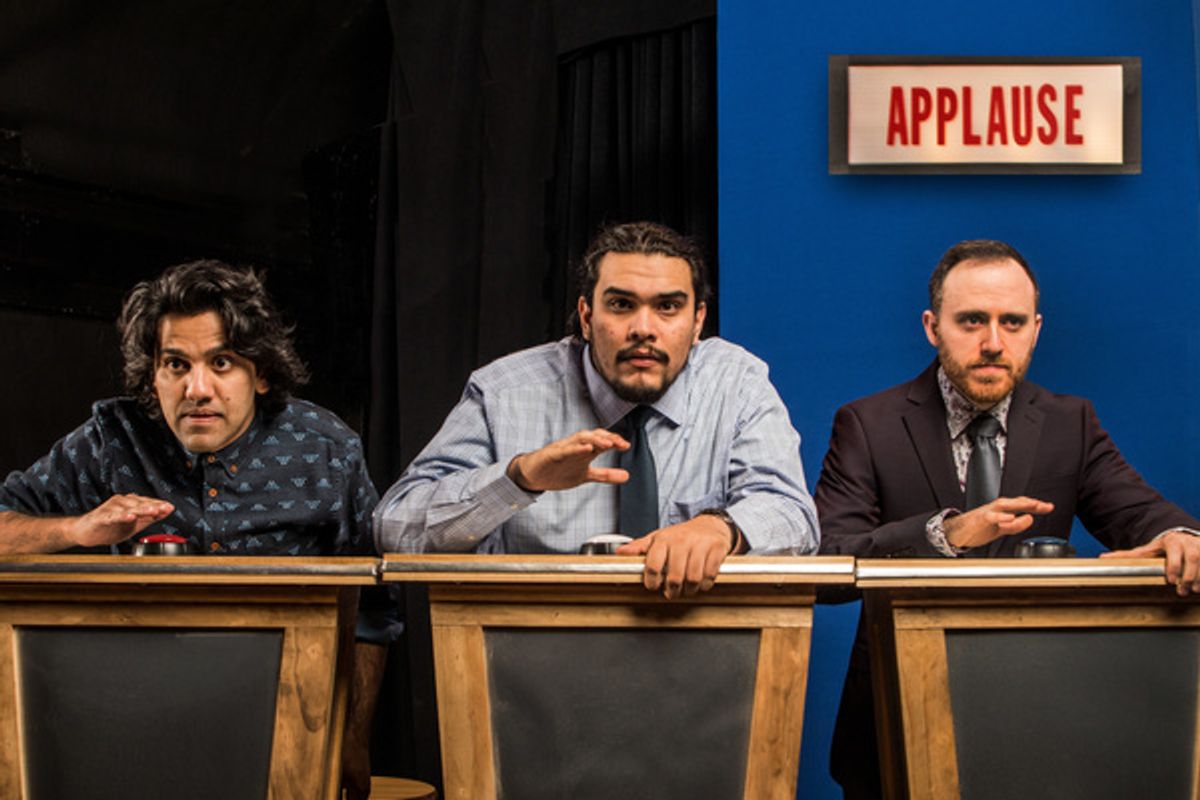 Pictured (from left): Imran Sheikh,* Andrew Aaron Valdez, Ali Andre Ali. Photo by
Steve Wagner. *Actor appears courtesy of Actorsâ€™ Equity Association, the Union of Professional
Actors and Stage Managers in the United States. at 