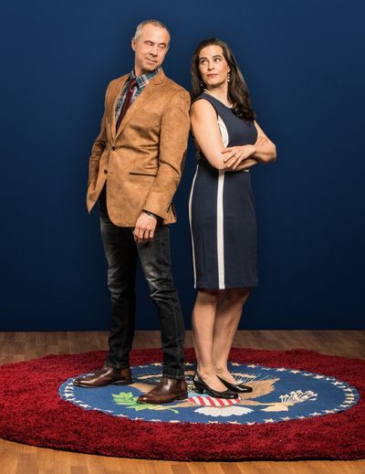 Pictured (from left): Jens Rasmussen,* Leila Buck.* Photo by Steve Wagner.
*Actor app Photo
