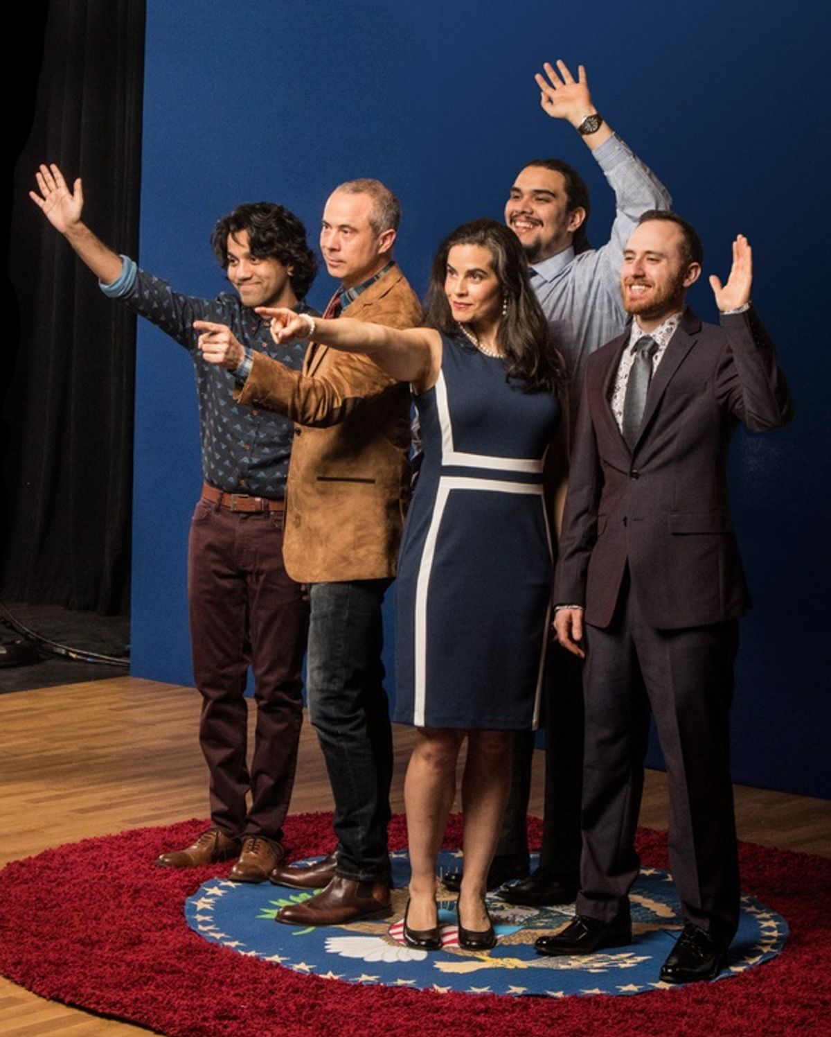 Pictured (from left): Imran Sheikh,* Jens Rasmussen,* Leila Buck,* Andrew Aaron
Valdez, Ali Andre Ali. Photo by Steve Wagner. *Actor appears courtesy of Actorsâ€™ Equity
Association, the Union of Professional Actors and Stage Managers in the United States at 