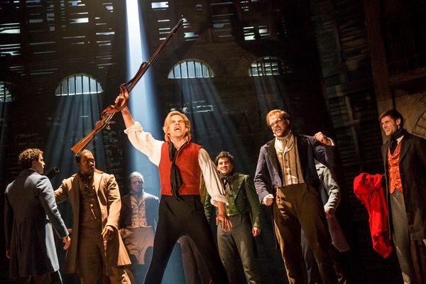 Matt Shingledecker as â€˜Enjolrasâ€™ in the national tour of LES MISÃ‰RAB Photo