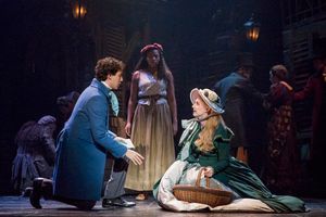(From L) Joshua Grosso as ‘Marius,’ Phoenix Best as ‘Éponine’ and Jillian Butler as ‘Cosette’ in the national tour of LES MISÉRABLES. Photo by Matthew Murphy. @ BroadwayWorld (From L) Joshua Grosso as ‘Marius,’ Phoenix Best as ‘Éponineâ Photo