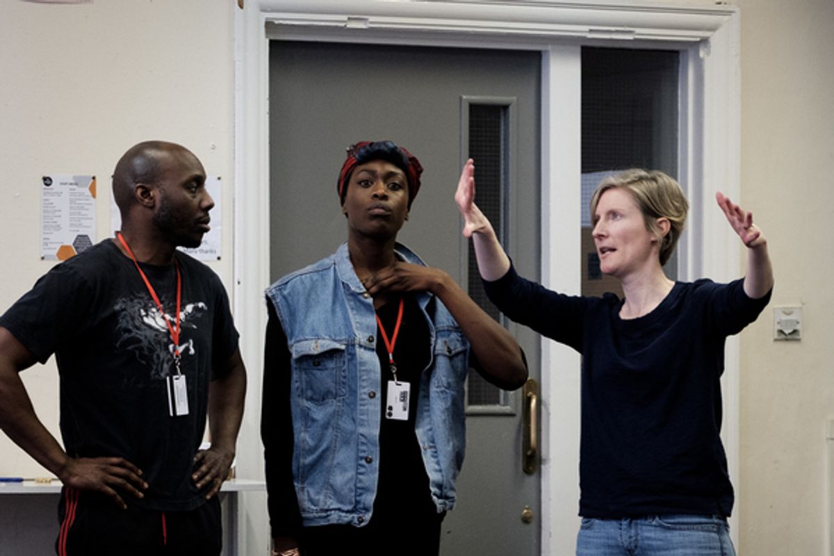 Chris Jack, Gloria Onitiri and director Esther Richardson  at 
