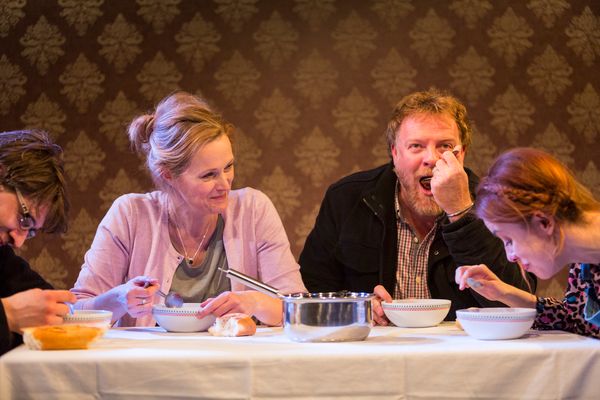 Production photos of AGAIN, written by Stephanie Jacob. Trafalgar Studio 2.

Photo by Photo