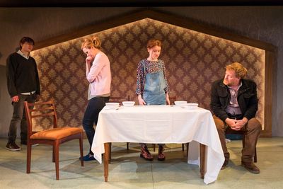 Production photos of AGAIN, written by Stephanie Jacob. Trafalgar Studio 2.

Photo by Photo