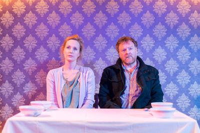 Production photos of AGAIN, written by Stephanie Jacob. Trafalgar Studio 2.

Photo by Photo