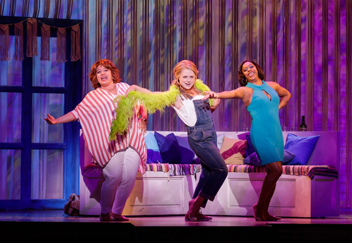Sarah Rudinoff as Rosie, Kendra Kassebaum as Donna and Lisa Estridge as Tanya perform 'Dancing Queen' at 