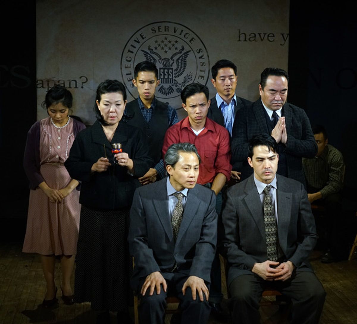 Leanne Cabrera, Shigeko Sara Suga, Claro de los Reyes,
Tony Vo, Eric Elizaga, Scott Kitajima. Bottom (seated l to r): Dinh James Doan, Chris Doi at 