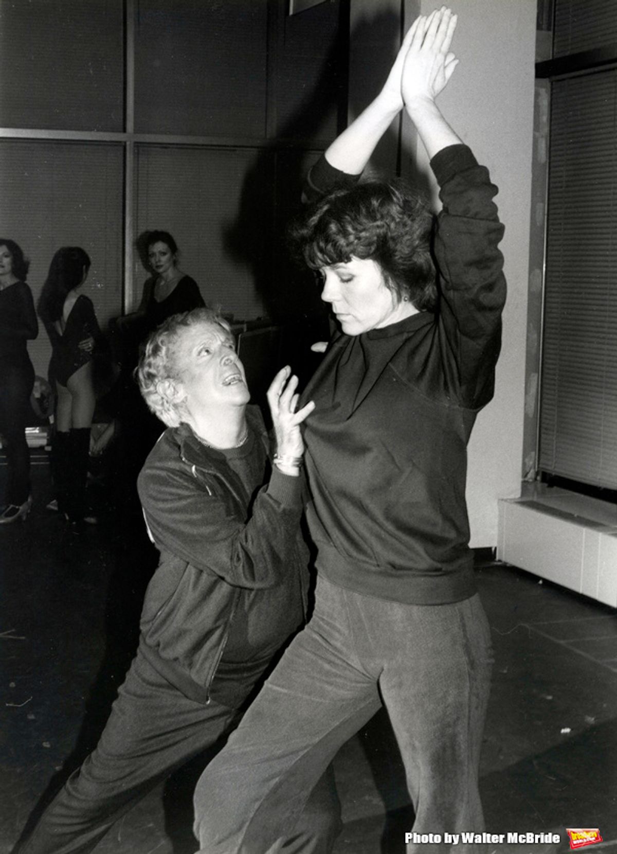 Diana Rigg in rehearsal with Sir Robert Helpmann for 'Colette' at their rehearsal hall on January 15, 1982 in New York City. at 