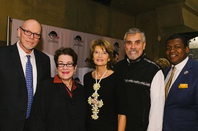 Arena Stage Executive Director Edgar Dobie, Artistic Director Molly Smith, Senator Li Photo