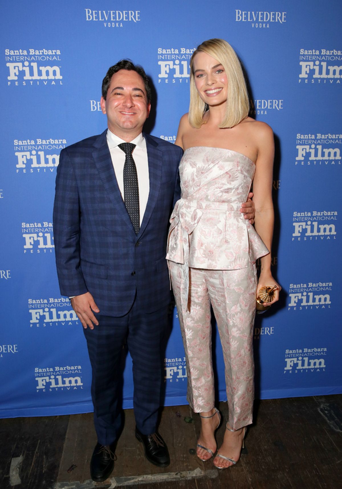 Scott Feinberg and Margot Robbie at 
