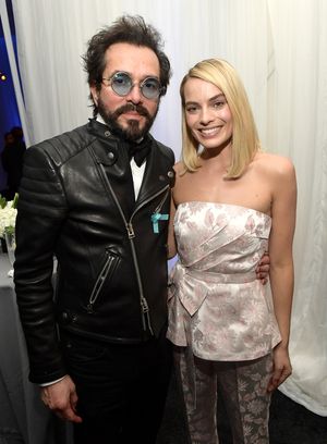 SBIFF executive director Roger Durling and actress Margot Robbie Photo