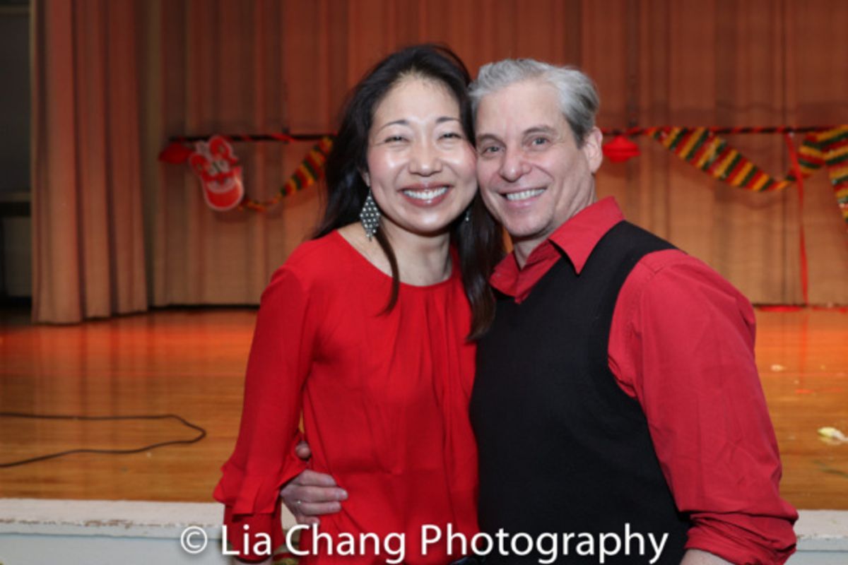 Lainie Sakakura, with her husband, Alex Sanchez at 