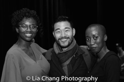The Parsnip Ship host Iyvon Edebiri, playwright and actor Daniel K. Isaac and Ashley  Photo