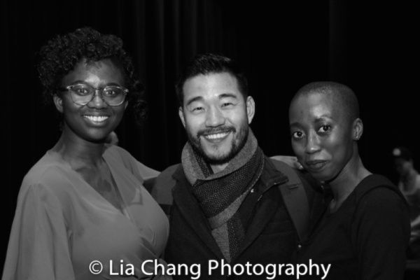 The Parsnip Ship host Iyvon Edebiri, playwright and actor Daniel K. Isaac and Ashley  Photo