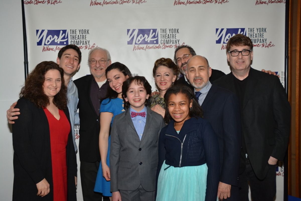 Annette Jolles and Darren R. Cohen with the cast- Ben Fankhauser, Tim Jerome, Julie Benko, Peyton Lusk, Lori Wilner, Neal Benari and Ned Eisenberg at 