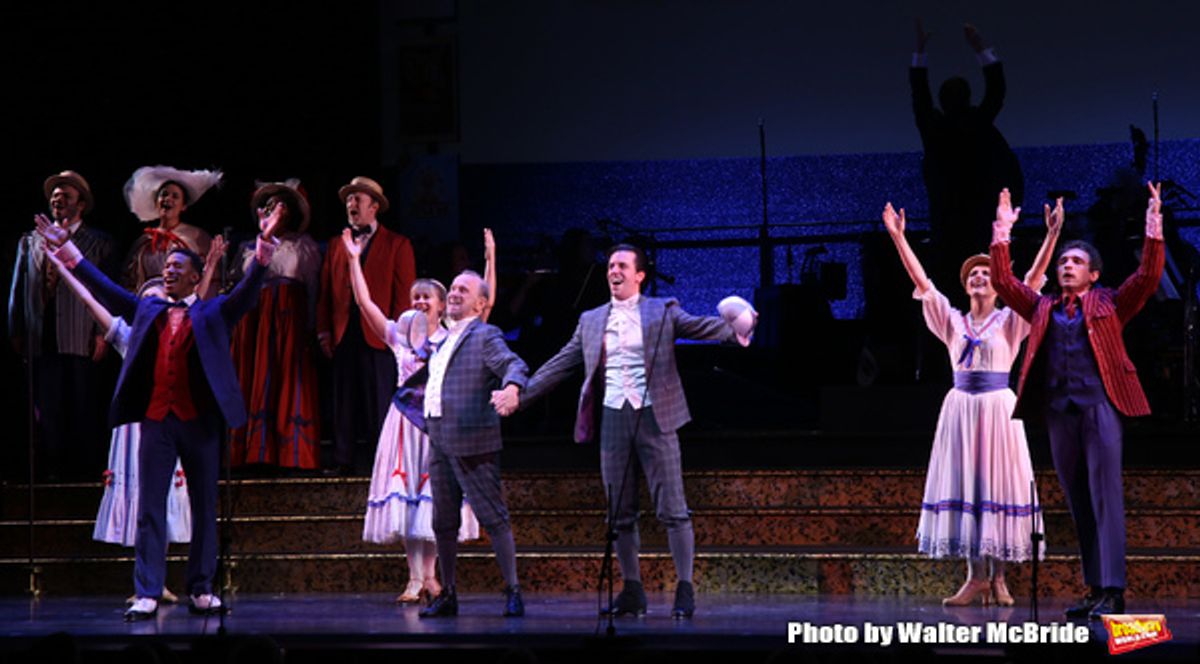 Joel Grey and Clyde Alves with cast  at 