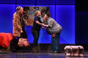 Mark Blum, Jamie Brewer and Vanessa Aspillaga Photo