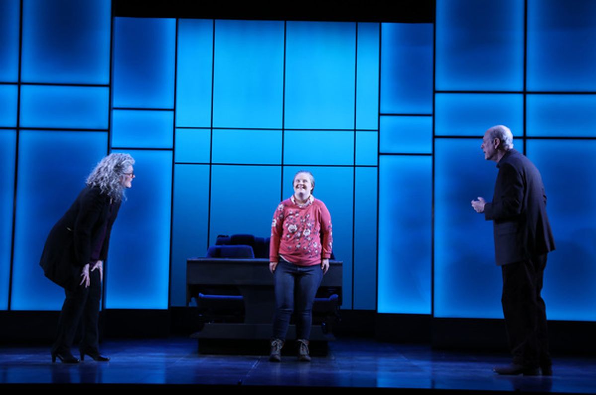 Debra Monk, Jamie Brewer and Mark Blum at 