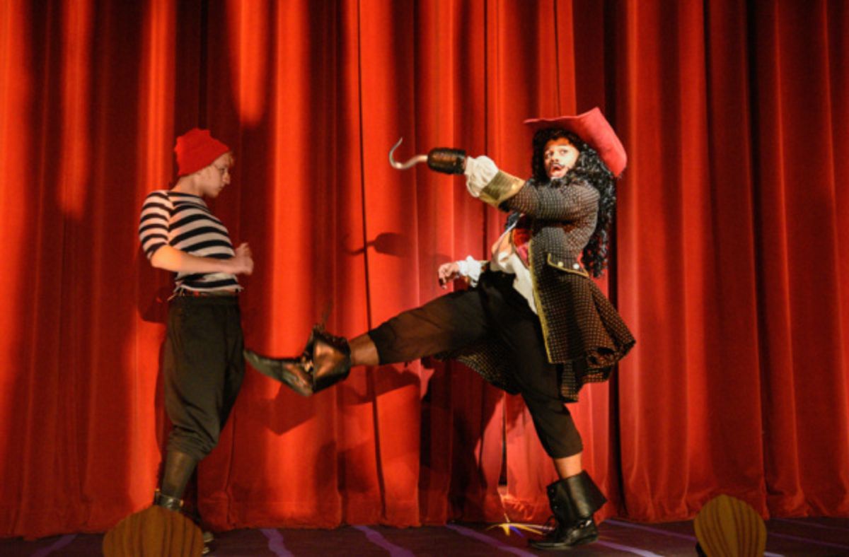Captain Hook (McLeod Buckham White) and Smee (Joe Sear) plot in Hook's Tarantella. at 
