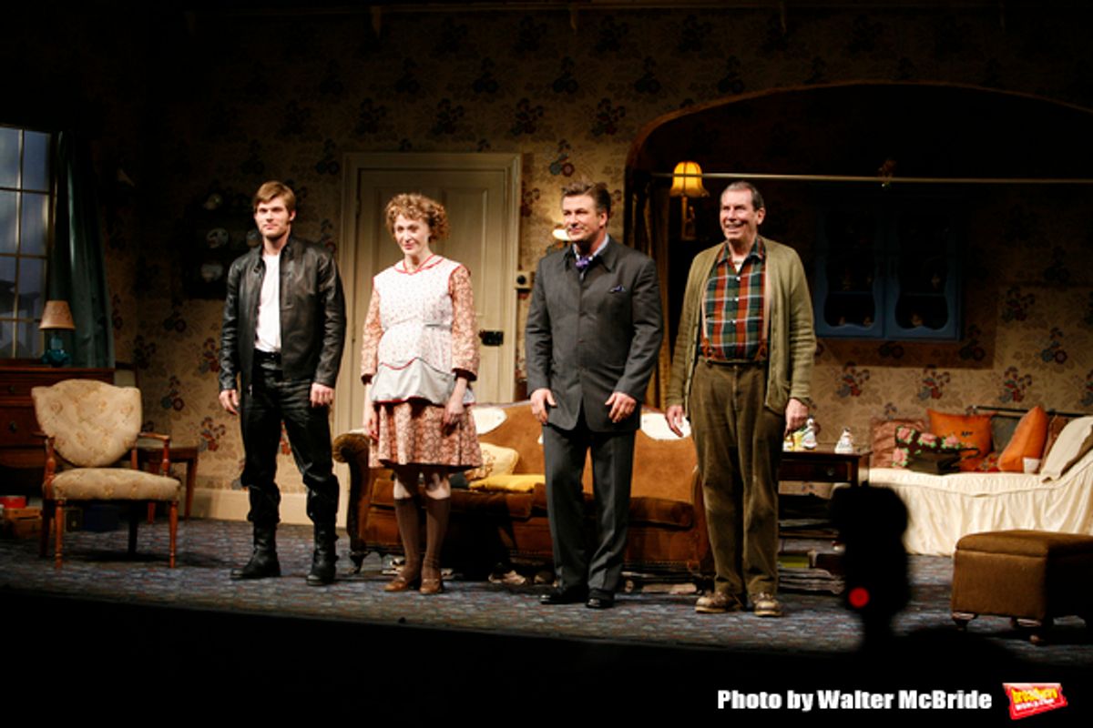Curtain Call for The Opening Night Performance of The Roundabout Theatre Company's Production of  ENTERTAINING MR. SLOANE at the Laura Pels Theatre in New York City..The Play stars Alec Baldwin, Chris Carmack, Richard Easton & Jan Maxwell..March 16, 2006. at 
