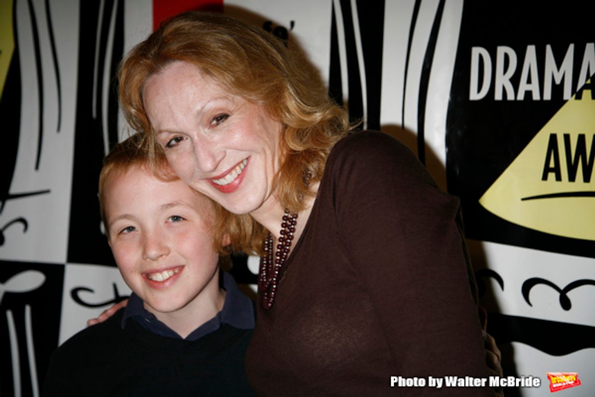 Jan Maxwell & son ( ENTERTAINING MR. SLOANE )
Attending the Official Drama Desk Cocktail Reception honoring this year's Drama Desk Award Nominees at Arte Cafe in New York City.
May 2, 2006 at 