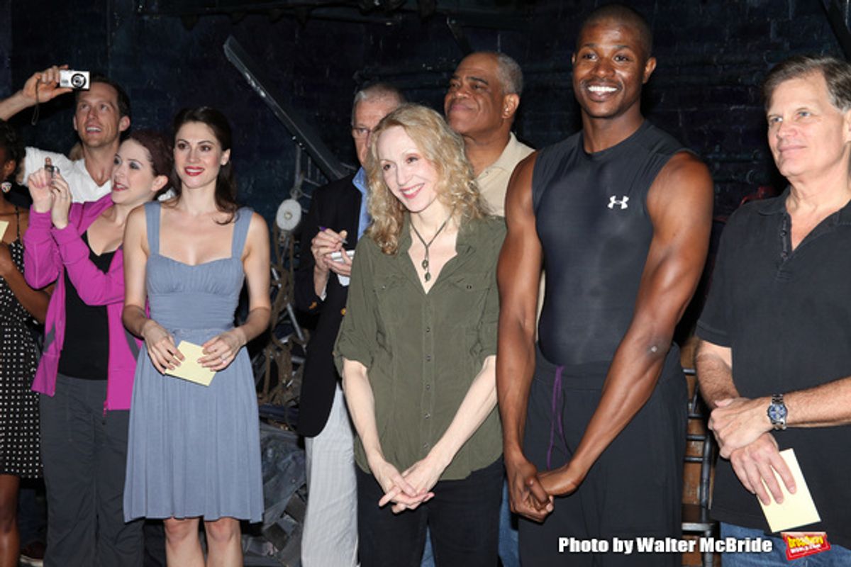 Jan Maxwell & Company.attending the Opening Night Gypsy Robe Ceremony for 'Follies' Recepient Jennifer Foote at the Marquis Theatre in New York City. at 