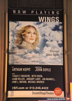 Theatre Marquee for the Opening Night Performance of the Second Stage Theatre's Production of "WINGS" in New York City. October 24, 2010. @ BroadwayWorld Theatre Marquee for the Opening Night Performance of the Second Stage Theatre's Produ Photo