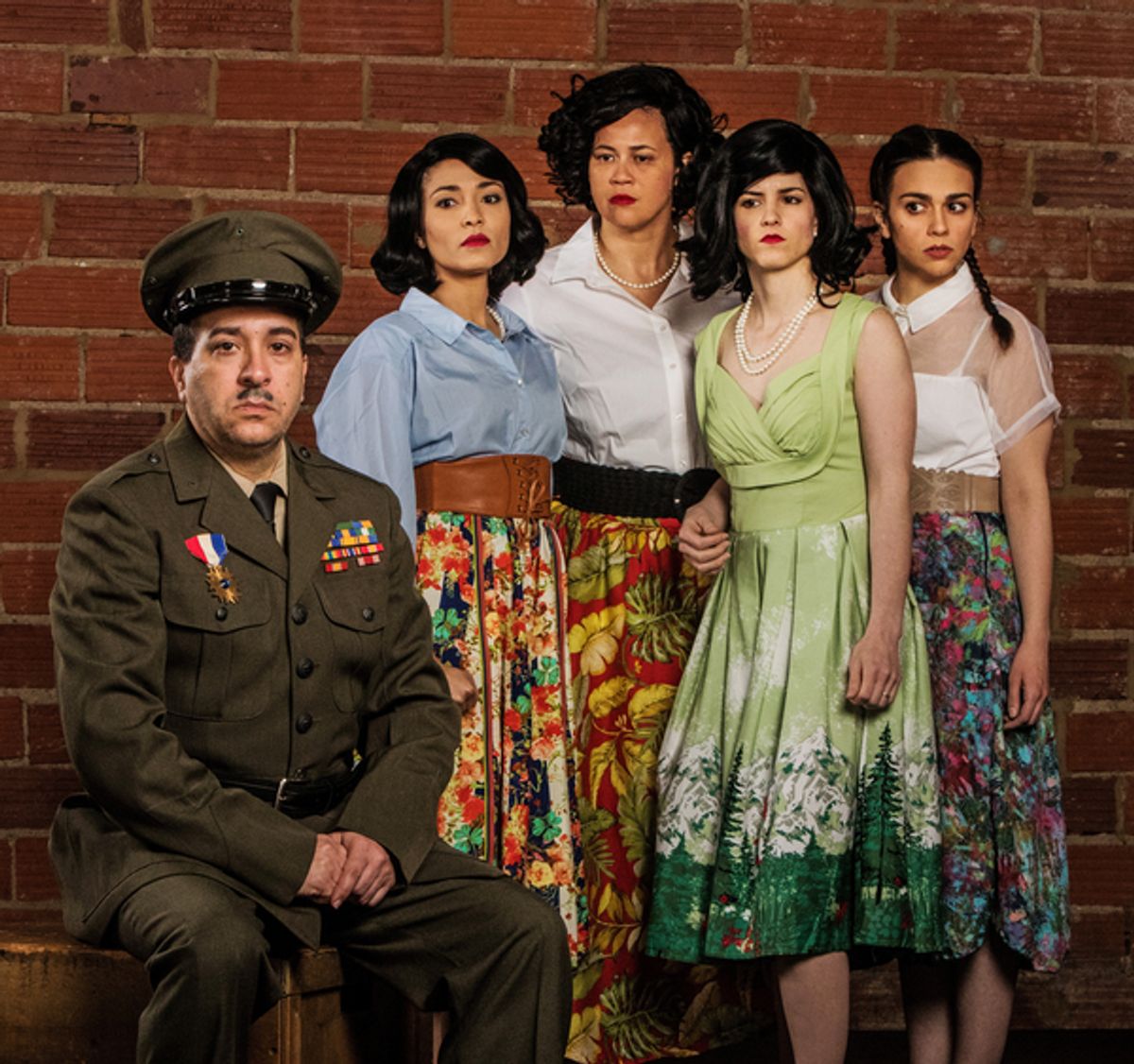  (de izquierda/from left) Gilberto PeÃ±a, Meiver De La Cruz, Alisha Caraballo, Liney CintrÃ³n, Hillary Wheelock. FotografÃ­a por/Photography by Steve Wagner at 