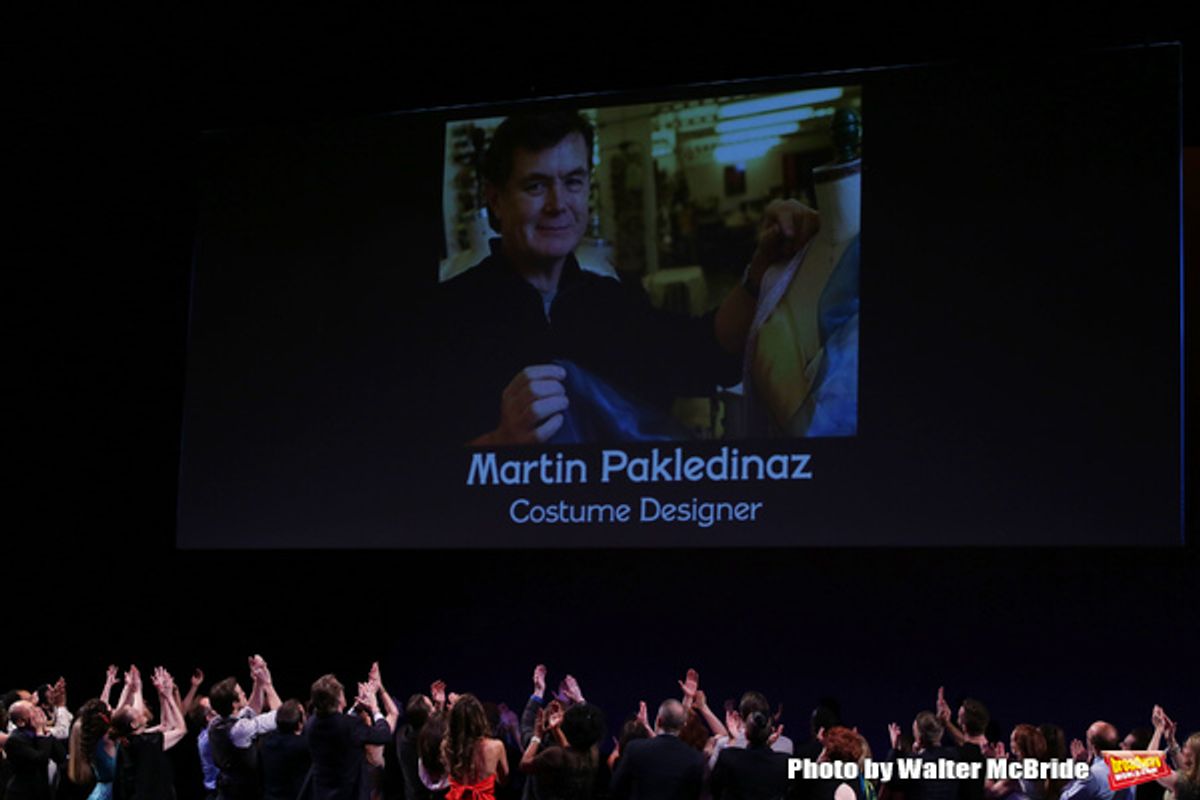 Sutton Foster and cast tribute Martin Pakledinaz  at 